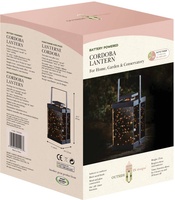 Farol Cordoba Metalico y Cristal 26,5 cm