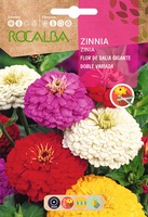 Semilla Zinia Flor de Dalia Gigante Doble Variada