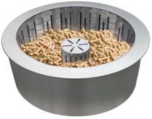 Quemador Pellet acero Inox Doble Capa C/cesta Recoge Cenizas Pb30