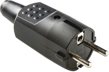 Clavija 4.8mm Caucho 16a-250v Negro Duolec Clavija 4.8mm Caucho 16a-250v Negro Duolec