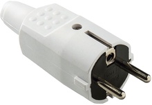 Clavija 4.8mm Goma 16a-250v Blanco Duolec