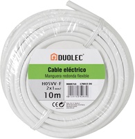 Cable El�ctrico Bipolar Manguera Duolec Blanco 10m