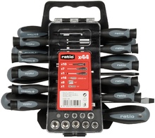 Set de Destornilladores, Vasos y Puntas Basic Ratio 