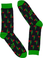 Calcetin Zuper Fantasia Botella Sidra Negro/verde Talla Peque�a 36-40