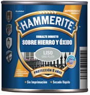 Esmalte Metalico Directo Hammerite Liso Brillo Gris Plata 250ml