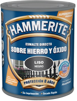 Esmalte Metalico Directo Hammerite Liso Brillo Negro 750ml