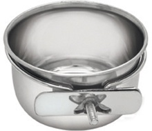 Comedero acero Inoxidable Pajaros 300ml con Soporte