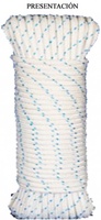 Cuerda Poli�ster / Trenzado Blanco/azul 5mm 15 metros