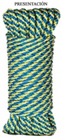 Cuerda Polipropileno / Helicoidal 5mm 25 metros Amarillo/azul