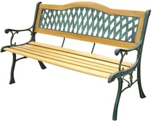 Banco Jardin Forja Madera Tropical y Resina