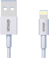 Cable carga Iphone Lightning a Usb a 1 Metro Blanco Simon