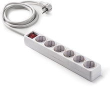 Base Multiple Regleta con Interruptor 6 Tomas T/t 3 m Base Multiple Regleta con Interruptor 6 Tomas T/t 3 m