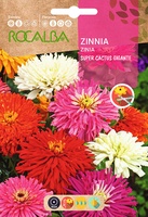 Semilla Zinia Super Cactus Gigante, Variada