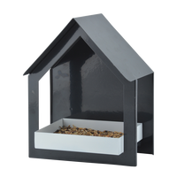 Comedero de Pared para Pajaros Color Antracita / Blanco