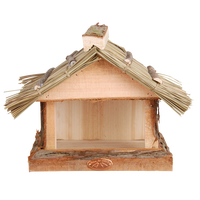 Comedero para Pajaros con Techo de Paja