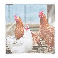 Servilletas de Papel Gallinas 33x33cm Servilletas de Papel Gallinas 33x33cm