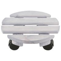 Carro Porta Macetas Madera Redondo S