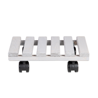 Carro Porta Macetas Madera Cuadrado L