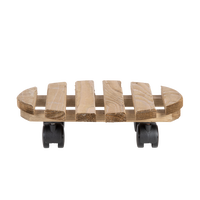 Carro Porta Macetas Madera Redondo