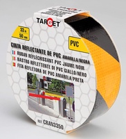 Cinta Reflectante Amarilla/Negra 33m x 50mm Cinta Reflectante Amarilla/Negra 33m x 50mm