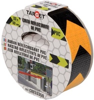 Cinta Reflectante Patron Flecha Amarilla/Negra 33m x 50mm Cinta Reflectante Patron Flecha Amarilla/Negra 33m x 50mm