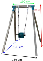 Columpio Masgames Aiko Individual con Asiento Bebe