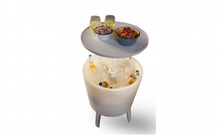 Mesa nevera iluminada para jard�n color blanco