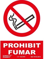 Se�al  Prohibit Fumar PVC 0,7mm 210x300mm