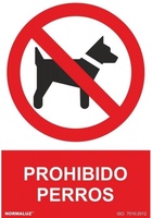 Se�al  Prohibido Perros PVC 0,7mm 300x400mm