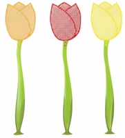 Raqueta Mata Moscas Tulipanes