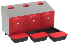 Ponedero Metalico Platinum exterior 3 Departamentos