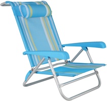 Silla Playa Aluminio Textilene con Reposacabezas