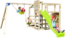 Parque Infantil Crossfit XL con Tobogan y Columpio Doble