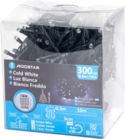 Tira Luces Led Navidad con Pila Luz Blanca 15 mt