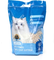 Arena gatos reciclable biodegradable mixta desechable WC de bentonita y tofu para gatos 2KG 5 litros