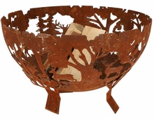 Cuenco de Fuego Ciervos Bosque