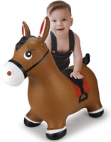 Caballo Saltarin Hinchable - Juguete Animal Marron con Bomba Incluida