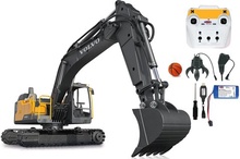Excavadora Radio Control Volvo EC160E Metal 1:16 con Cubo y Martillo Neumatico 2,4GHz
