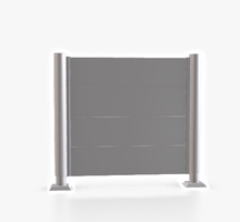 Pantalla Privacidad 90x180 Plata Metalica