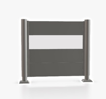 Pantalla Privacidad Con Panel 135x200 Gris Cuarzo