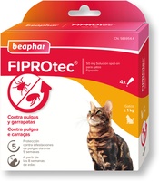 Beaphar FIPROtec Pipeta Antiparasitaria Gatos 4x0,5ml