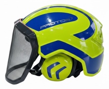Casco Protos Integral Arborist Amarillo Neon/Azul
