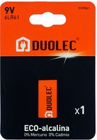 Pila Alcalina 6LR61 Duolec