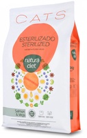 Pienso Gatos Natura Diet Cats Sterilized Salmon & Vegs 1,5kg