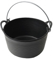 Capazo 12L Negro Reforzado C/Asa Metalica