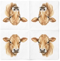 Servilletas Papel Vaca 33x33cm 20 uds