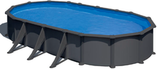 Piscina Anthracite Postes Ovalada 730x375x132 cm