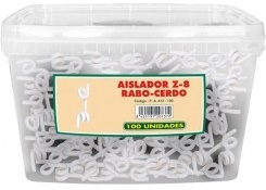 Aislador Z-8 Rabo-cerdo-varilla. Bolsa 50 unidades Aislador Z-8 Rabo-cerdo-varilla. Bolsa 50 unidades