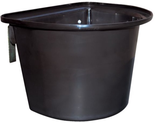 Comedero Portatil Caballos Negro con Asa