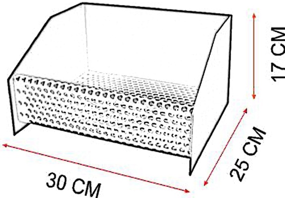Cesta Metalica Quemador de Pellets 30x25x17 cm